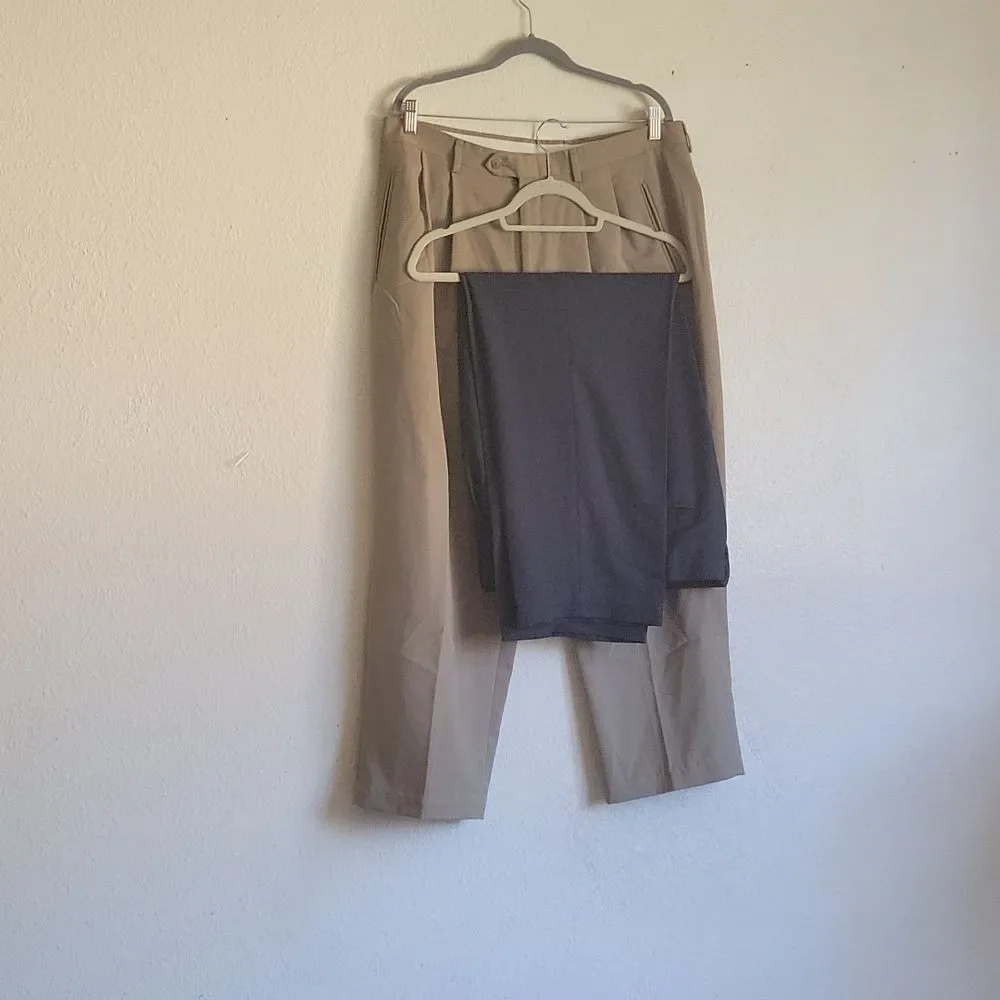 CLAIRBONE 2 pants size 38x30 1 cream 1 navy blue - Picture 3 of 16